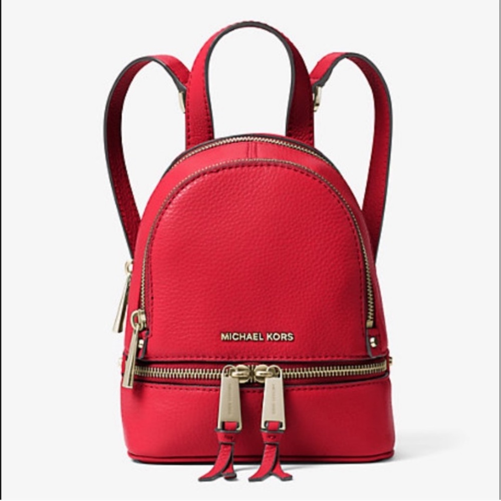 NEW Michael Kors Mini Red Backpack